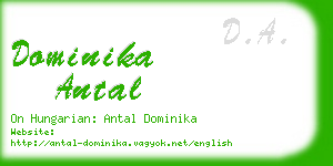 dominika antal business card